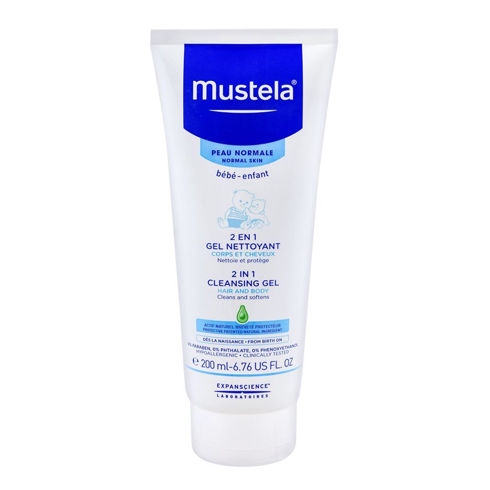  MUSTELA 2 IN 1 CLEANSING GEL FOR HAIR AND BODY 200ML 